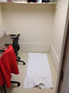 My "yoga studio" at work! Lol....