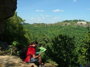 Our other fearless leader Matthew... Trails.. somewhere